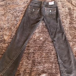 Vintage Brown Corduroy True Relegion Jeans